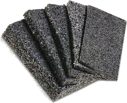 Terrastegels 100 x 50 mm met rubbergranulaat onderlegger