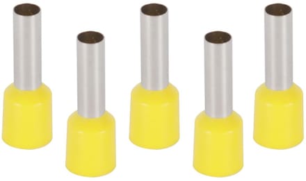 Set van 100 Geïsoleerde Ferrules 6 mm² x 12 mm voor Garages, Aansluitdozen en Werkplaatsen