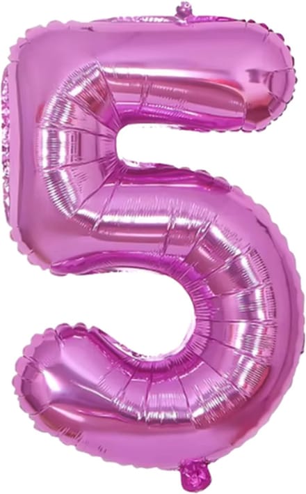 Jumada's - 70cm - Fuchsia - Cijfer 5 - Folieballon