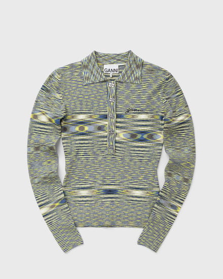 Spacedyed knit Polo