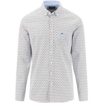Fynch-Hatton Overhemd Multi Mini Squares Button Down Rust-Multi / male