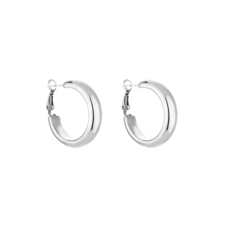 Bijoutheek Oorringen Hoop 7 x 30 MM Zilver