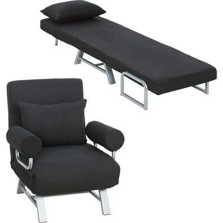 HOMCOM Stoelbeddengoed - 73x78x81cm - Zwart