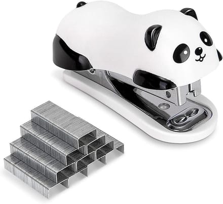 Mini Nietmachine - Kantoormachine Panda - Papier Bevestigen - Ingebouwde nietverwijderaar - 6.1 cm - Panda