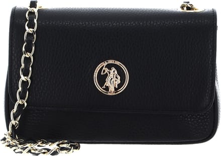 U.S. POLO ASSN. Leren Schoudertas Arlington Small Pochette Leather Bag Black Zwart