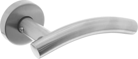 Intersteel Deurkruk Gebogen met rozet rvs geborsteld