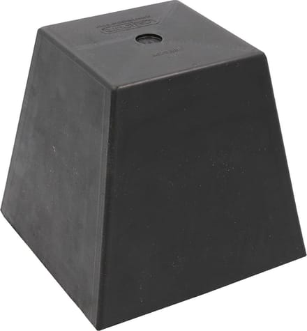 Rubberen Pad - Onderlegger Hefbrug - Dorpels Beschermen - Optimale Slipveiligheid - 150 x 150 mm - Zwart