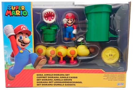 Jakks Pacific World of Nintendo Super Mario Diorama Playset Soda Jungle 6 cm Playsets