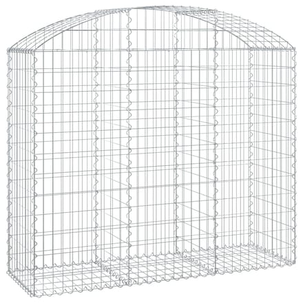 vidaXL - Schanskorf - gewelfd - 150x50x120/140 - cm - gegalvaniseerd - ijzer
