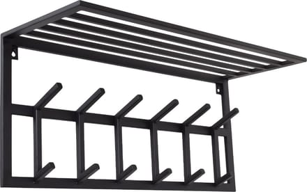 LOFT42 Kapstok Jaimy - Zwart – Metaal – 6 dubbele haken - 80x35x30
