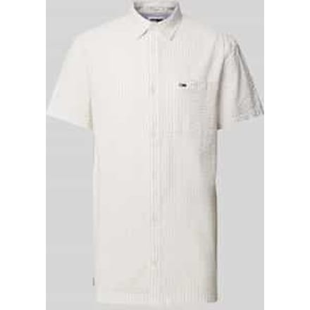 Regular fit vrijetijdsoverhemd met labelstitching