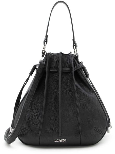 L.CREDI handtas schoudertas Rahmi Hobo Bag Black zwart