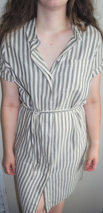 Moscow Shirt Dress - Off White/Olive - Maat XL
