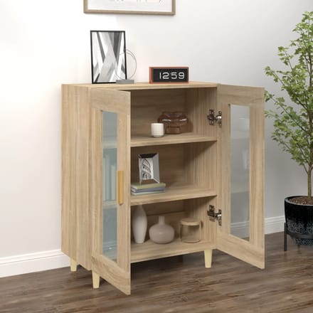 vidaXL - Dressoir - 69,5x34x90 - cm - bewerkt - hout - sonoma - eikenkleurig