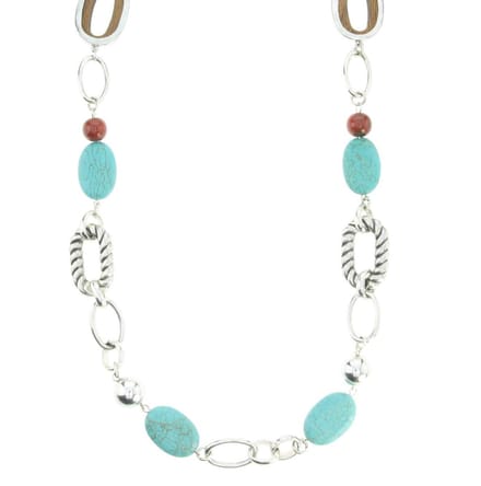 Behave - Lange ketting met natuursteen - 91 cm - Elegante mode sieraden
