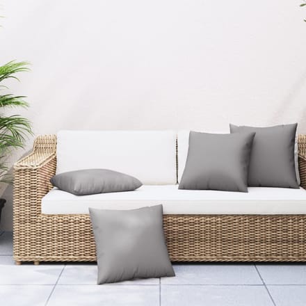 vidaXL - Bankkussens - 4 - st - 40x40 - cm - stof - grijs