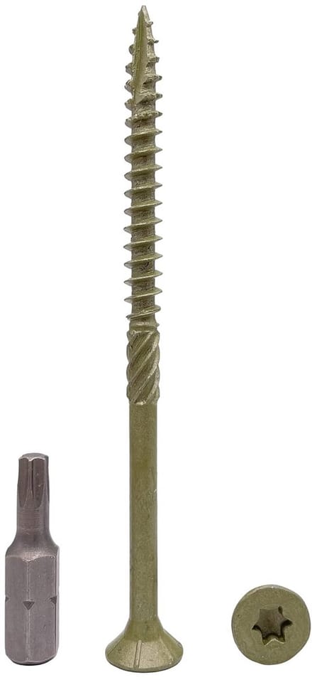 100 Stuks Groene Terrasschroeven 5x80 mm Torx Houtschroeven voor Buitenmontage