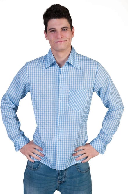 Blauwe Tiroler blouse
