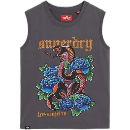 Superdry - Tattoo Rhinestone-hemdje - Dames - Vesten