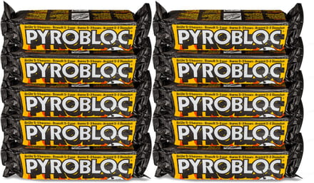 Pyrobloc - Openhaard haardblok - 10 stuks - 2 tot 3 uur per blok - 1.3kg per blok