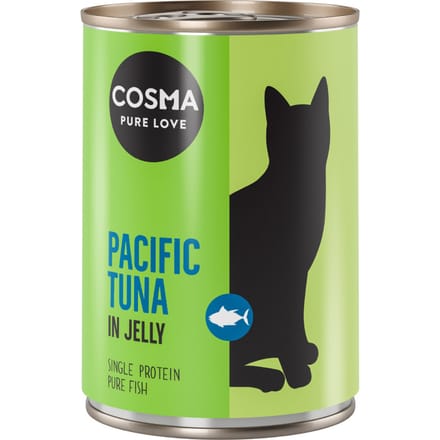 6x400g Pacifische Tonijn in Gelei Cosma Original Kattenvoer