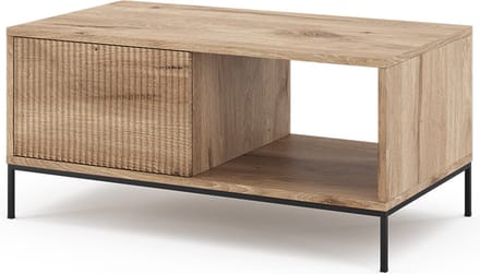 Vicco Eliza Salontafel – 90 x 50 cm met één lade Viking Eik