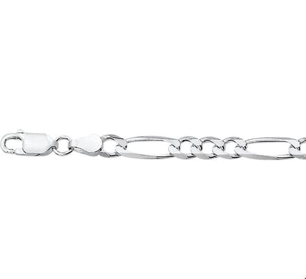 Zilveren Collier figaro 4 1001944 50 cm