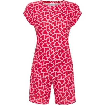 Roze hartjes shortama Ringella - Roze - Maat - 48