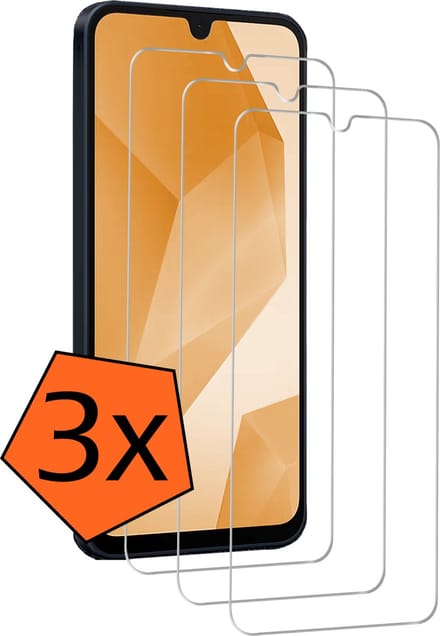 Screenprotector - 3 Stuks - Geschikt voor Samsung Galaxy A16 - Extra Sterk - Gehard Glas - Beschermglas - Tempered Glass - Screen Protector