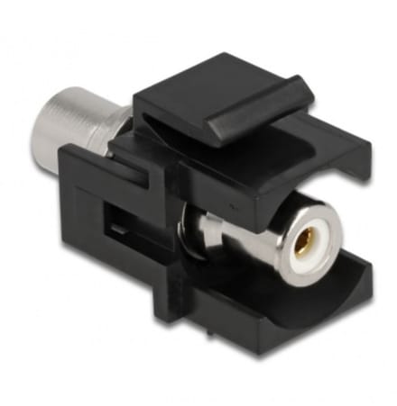 Tulp Keystone module (verzonken) - Tulp (v) | audio links (wit) | zwart