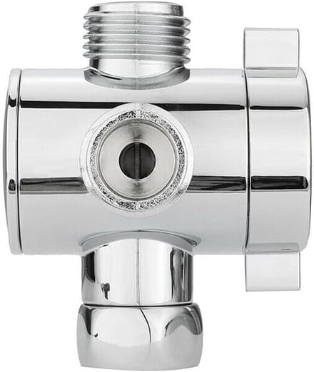 Verstelbare 3-Weg Douche T-Adapter in Verchroomd 1/2 Inch voor Handdouches en Douchekoppen
