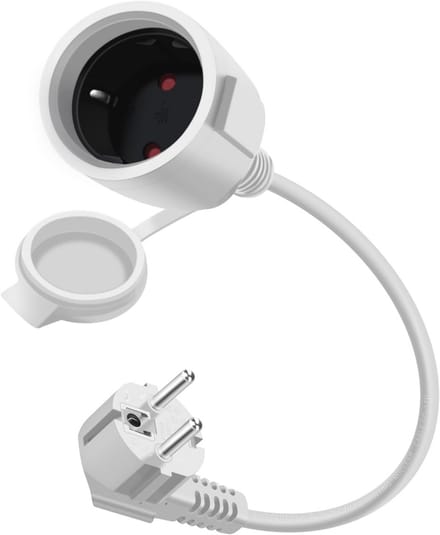 Schuko Verlengkabel Waterdicht 1m 16A 250V IP44 Voor Binnen en Buiten