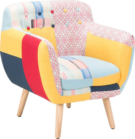 MELBY - Chesterfield fauteuil - Multicolor - Polyester