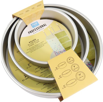 PME Set Bakpannen Rond - Ø15cm, Ø20cm en Ø25cm - 5cm hoog