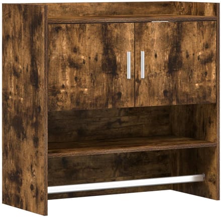 vidaXL - Wandplank - Muurmontage - Gerookt - eiken - 80 - x - 36 - x - 80 - cm