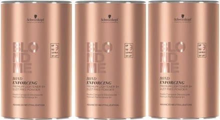 3x Schwarzkopf Professional Blond Me Premium Lift 9+ 450gr