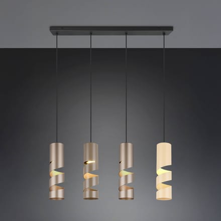 Trio Lighting Stream hanglamp, meerkleurig Lengte 80 cm 4-lamps metaal GU10