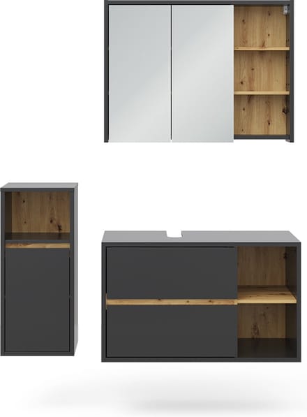 Vicco Badkamermeubelset Viola, Antraciet, 3-delig