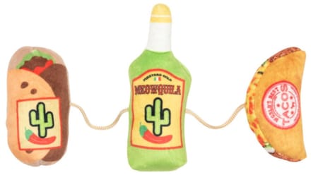 Fuzzyard 3 fiesta aan touw met catnip pluche 15x6 cm