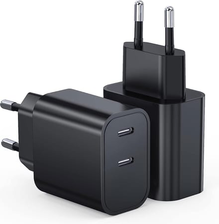 USB C Adapter Oplader USB-C stekker 18W, 20W, 25W, 30W, 35W - Snellader - USB-C Oplader - Universeel - Zwart