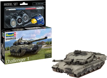 Revell Modelbouwpakket Militaire voertuigen - 63365 FV4030 Challenger 1 - Tank - Model Set Plastic - 1:72 - Modelbouw