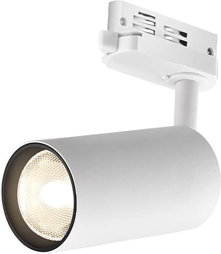 LED Railverlichting - Track Spot - Kingtron - GU10 Fitting - 3 Fase - Rond - Mat Wit - Aluminium