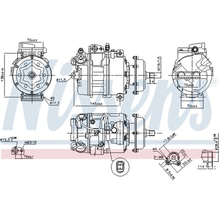 Compressor airconditioning NISSENS 890635