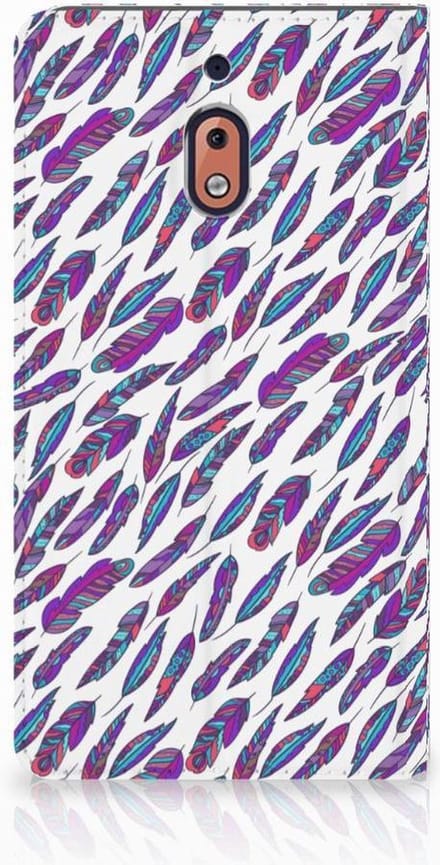 Nokia 2.1 2018 Hoesje met Magneet Feathers Color