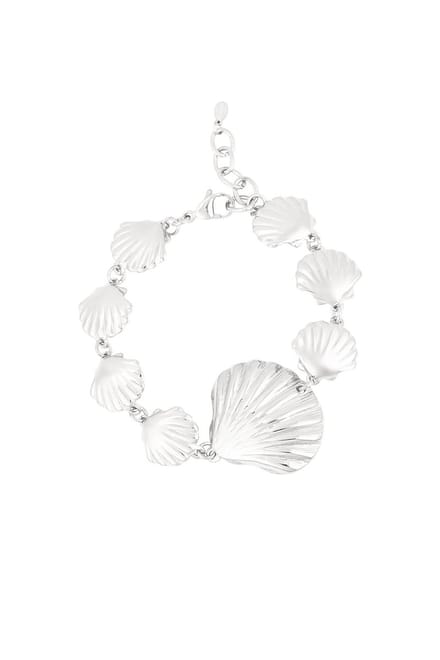 Bijoutheek Armband (Sieraad) Grote Schelpen Zilver