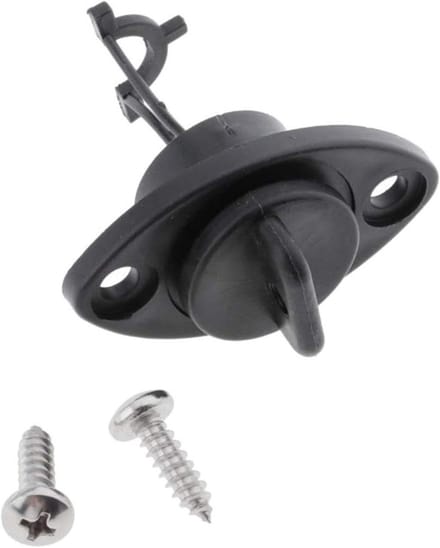 Kano Afvoerplug - Boot Drainage Tool - Watersport Onderhoud - Flexibel Schroeftype - 5.51 x 3.99 x 3.51 cm - Zwart