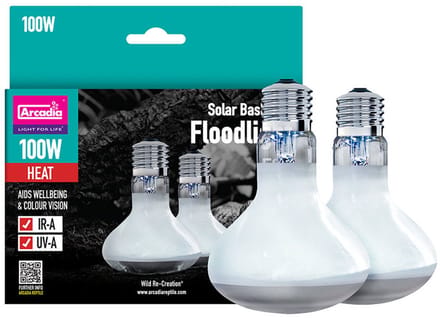 Arcadia Solar Basking Spotlight 100 Watt Twin Pack
