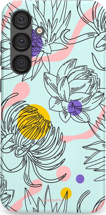 Casetastic hoesje geschikt voor Samsung Galaxy S25 Plus - Dubbellaagse bescherming - Wildschets - Fashion Case - Zilver Wit Saliegroen Lichtroze