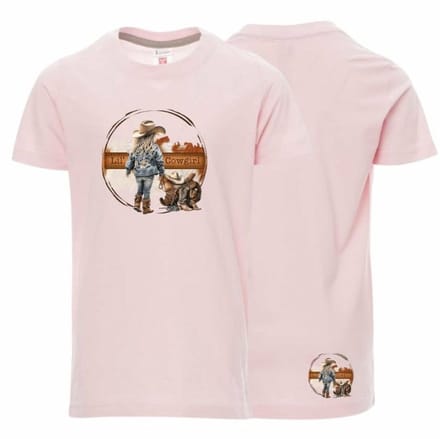 T-shirt cowgirl roze - Roze - 158/164