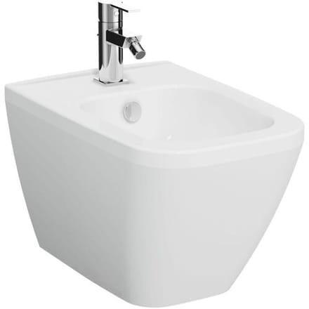 VitrA Integra Square wall-mounted bidet with overl. and 1 tap hole 7083L003-0288